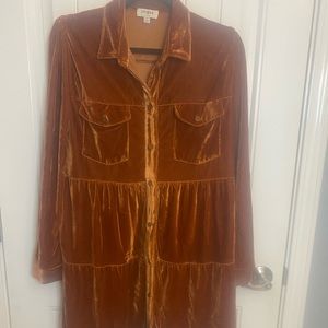 Umgee EUC dress worn once. Size small. Bronze like color velvet.